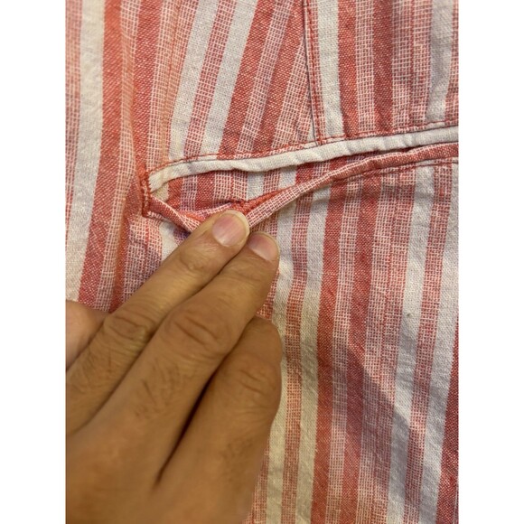 Free People Moon Bay Parachute Shorts Pink New 4 linen blend striped belted - Picture 6 of 9